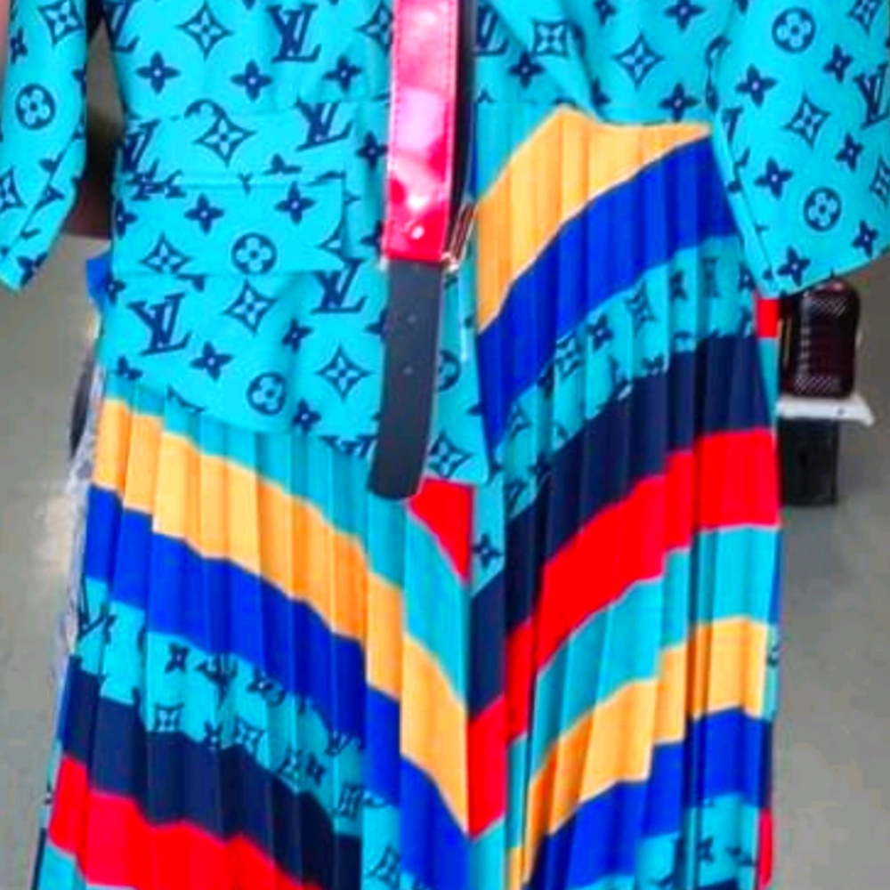 a colorful dress
